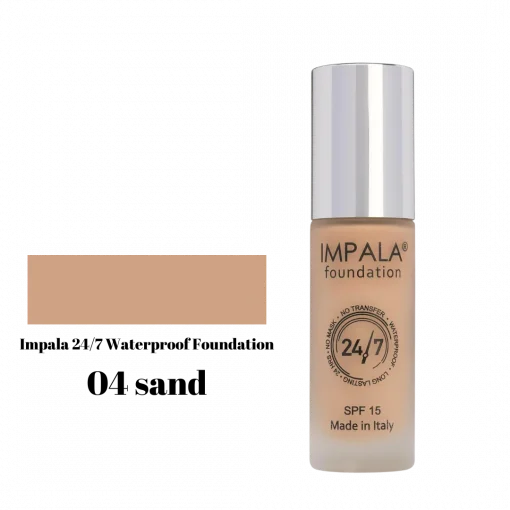 Impala Waterproof Foundation 24/7 SPF15 No04 - Sand 30ml