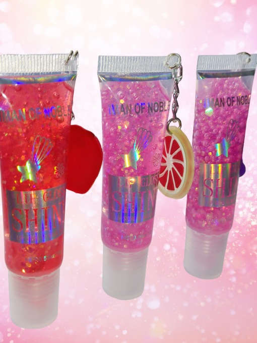 lip gloss glitter fruits